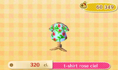 ACNL style mignon - haut - t-shirt rose ciel