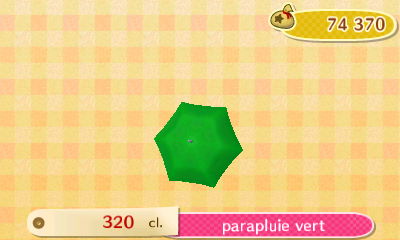 ACNL parapluie vert