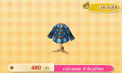 ACNL style rétro - haut - cuirasse d'écailles