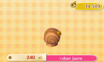 ACNL style mignon - chapeau - ruban jaune