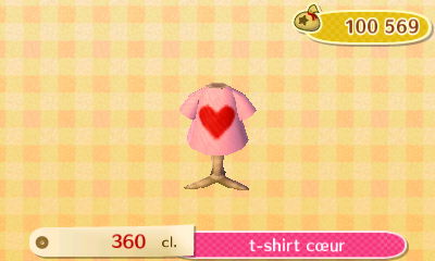 ACNL style mignon - haut - t-shirt coeur