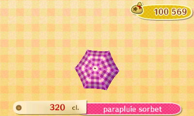 ACNL parapluie sorbet