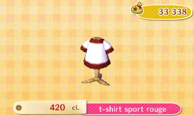 ACNL - style sport -haut - t-shirt sport rouge