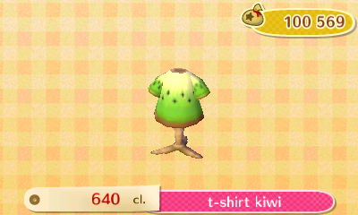 ACNL style mignon - haut - t-shirt kiwi