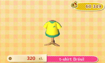 ACNL - style sport -haut - t-shirt Brésil