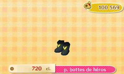 ACNL - style sport - chaussures - p. bottes de héros