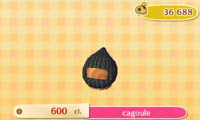 ACNL - style voyant - chapeau - cagoule