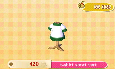 ACNL - style sport -haut - t-shirt sport vert