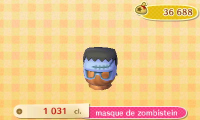 ACNL - style voyant - masque - masque de zombistein