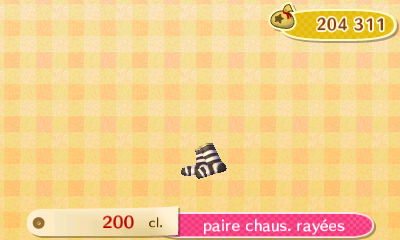 ACNL - style simple - paire chaus. rayées