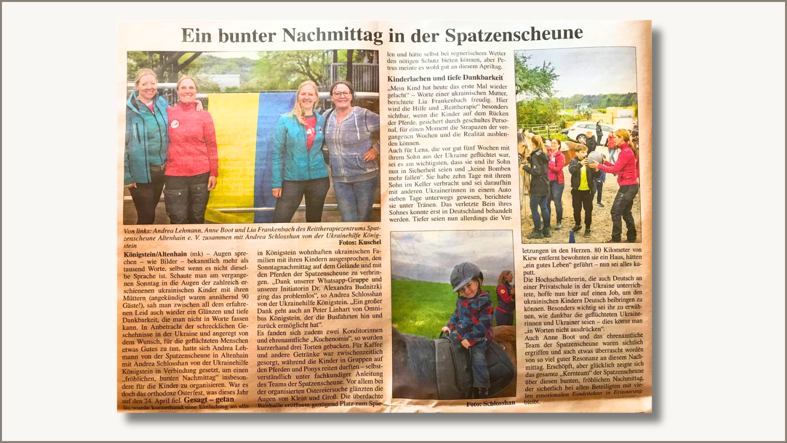 Ein bunter Nachmittag mit der Ukrainehilfe Königstein