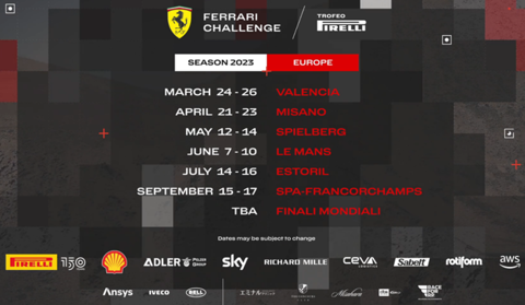 Scuderia GT: Ferrari Challenge 2023 Calendar