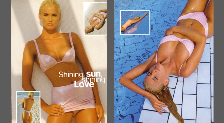Showcard, Poster and Brochure publications, for Marielle Bolier Beachwear Pictures
