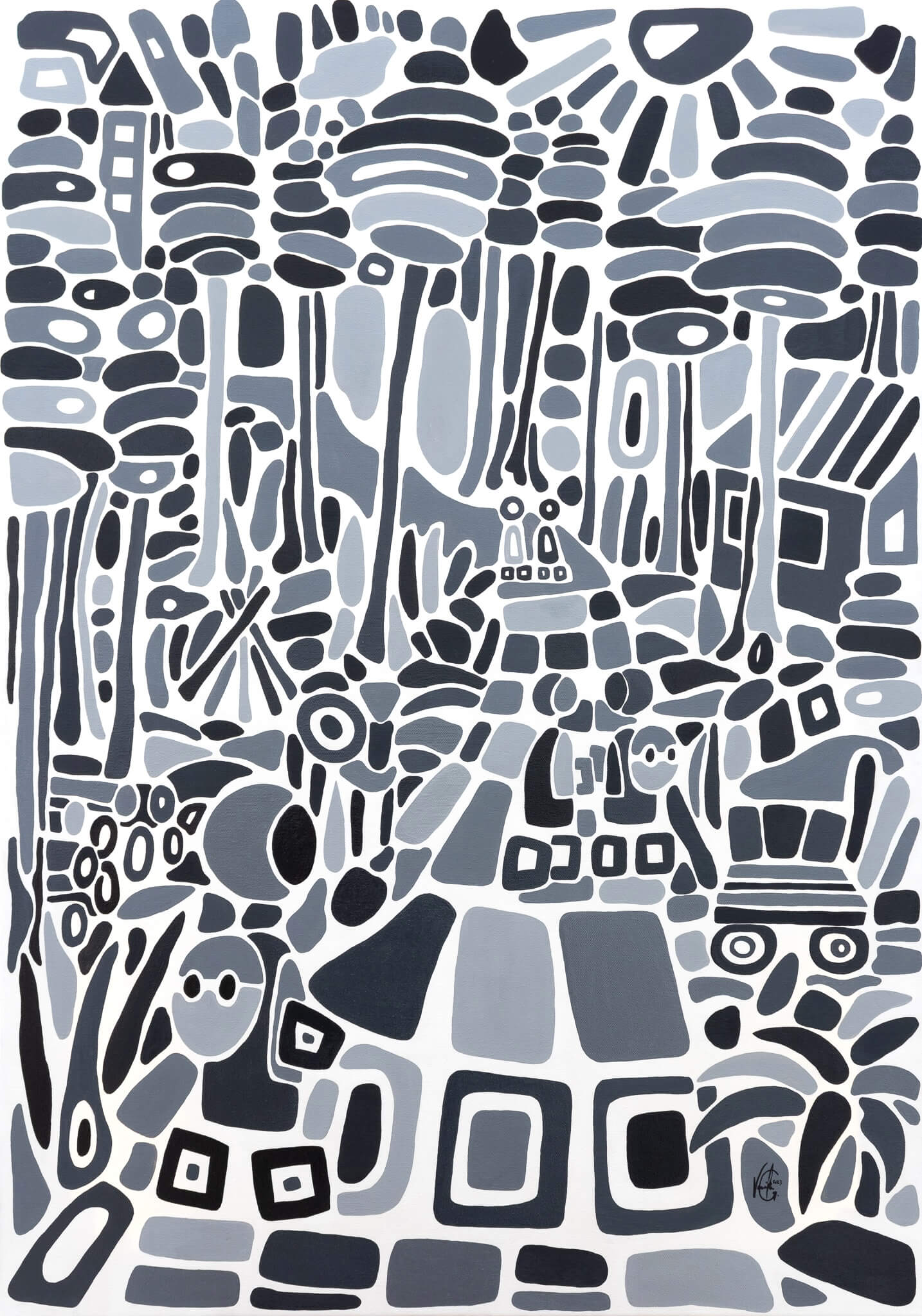 Veronika Spleiss "Departure" 2023 100×70 cm acrylic and lacquer on canvas