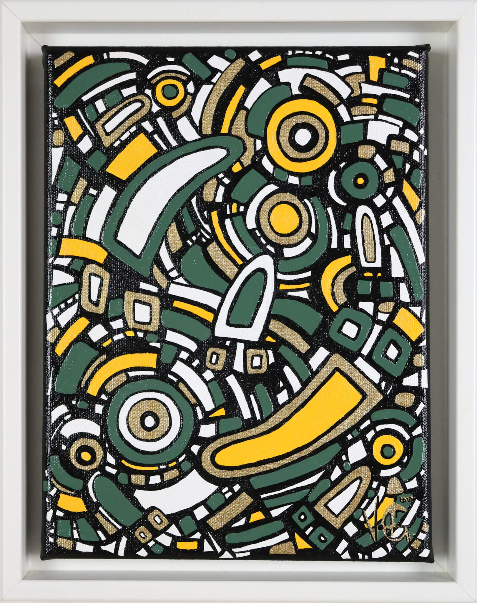 Veronika Spleiss "In the swirl 2020 24x18 cm, Acrylic, varnish on canvas, Private Collection Germany
