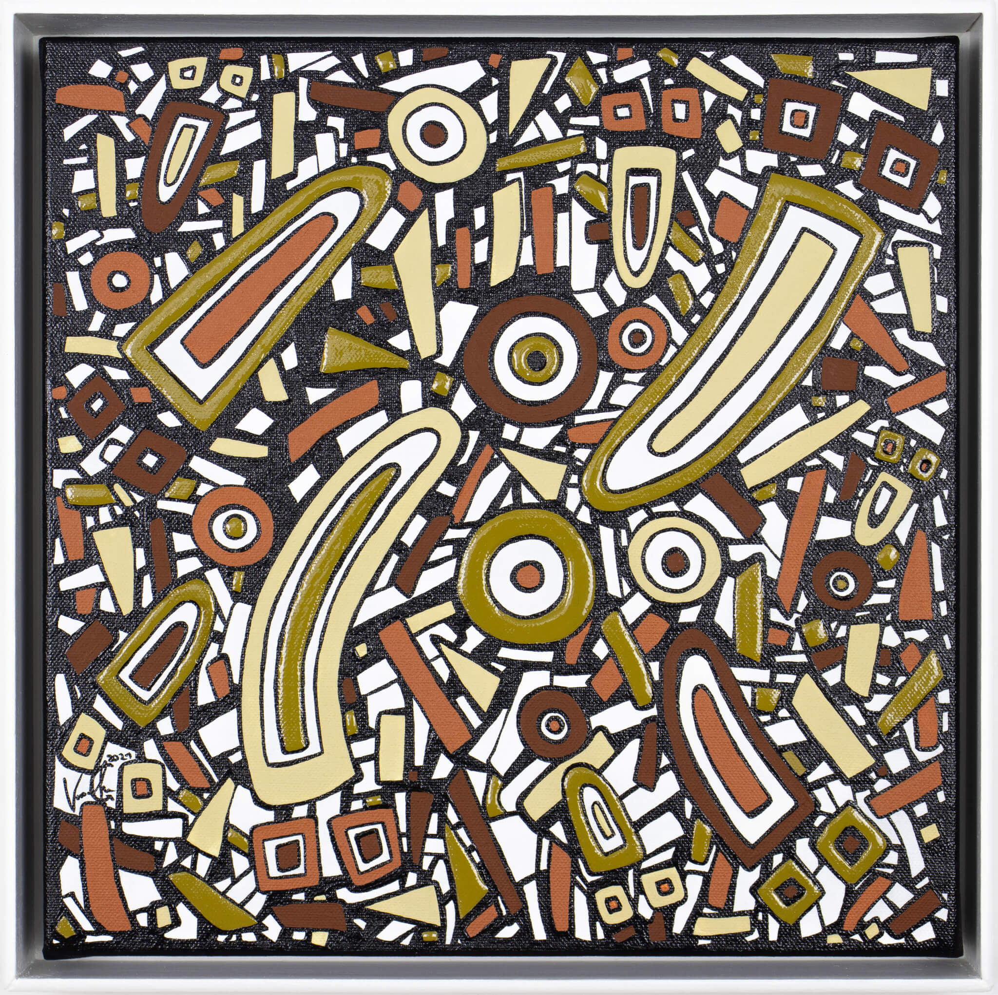 Veronika Spleiss "Together or separate" 2021 30x30 cm, Acrylic on canvas