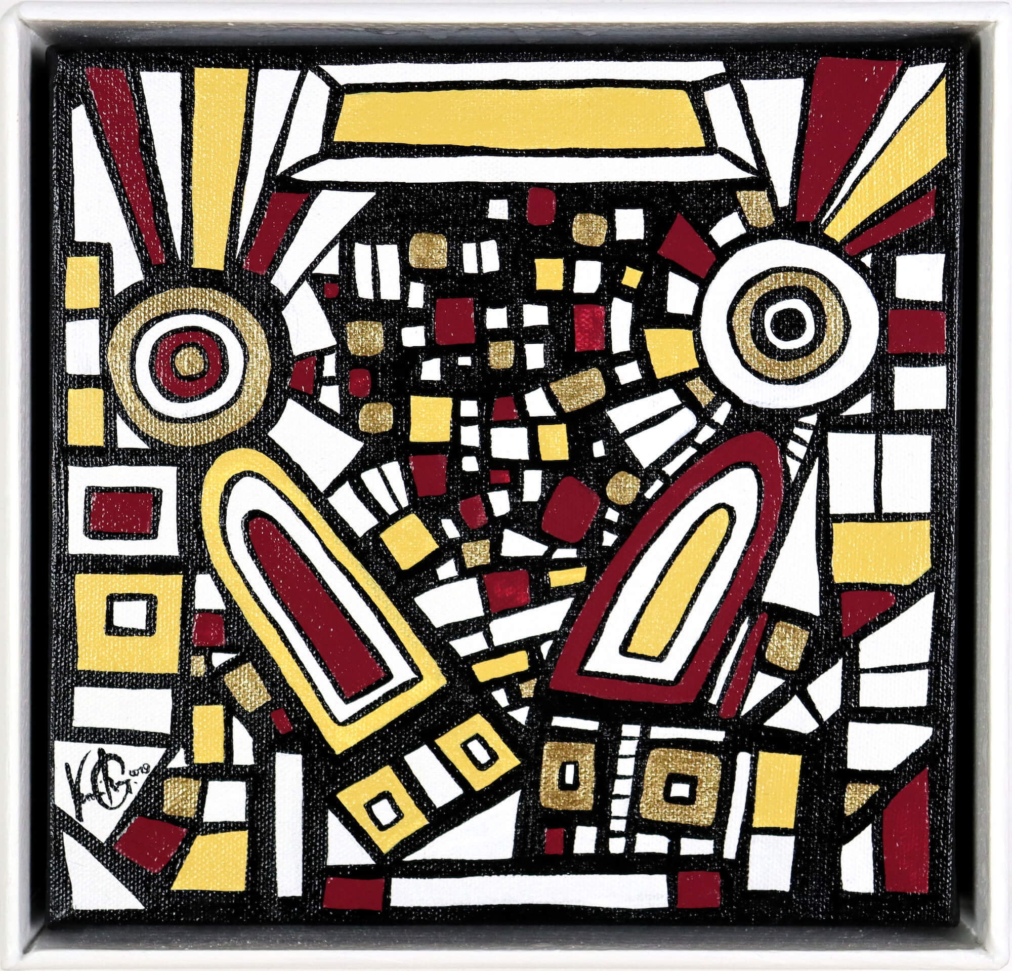 Veronika Spleiss "Wege nach draussen" 2019 20x20 cm Acryl auf Leinwand