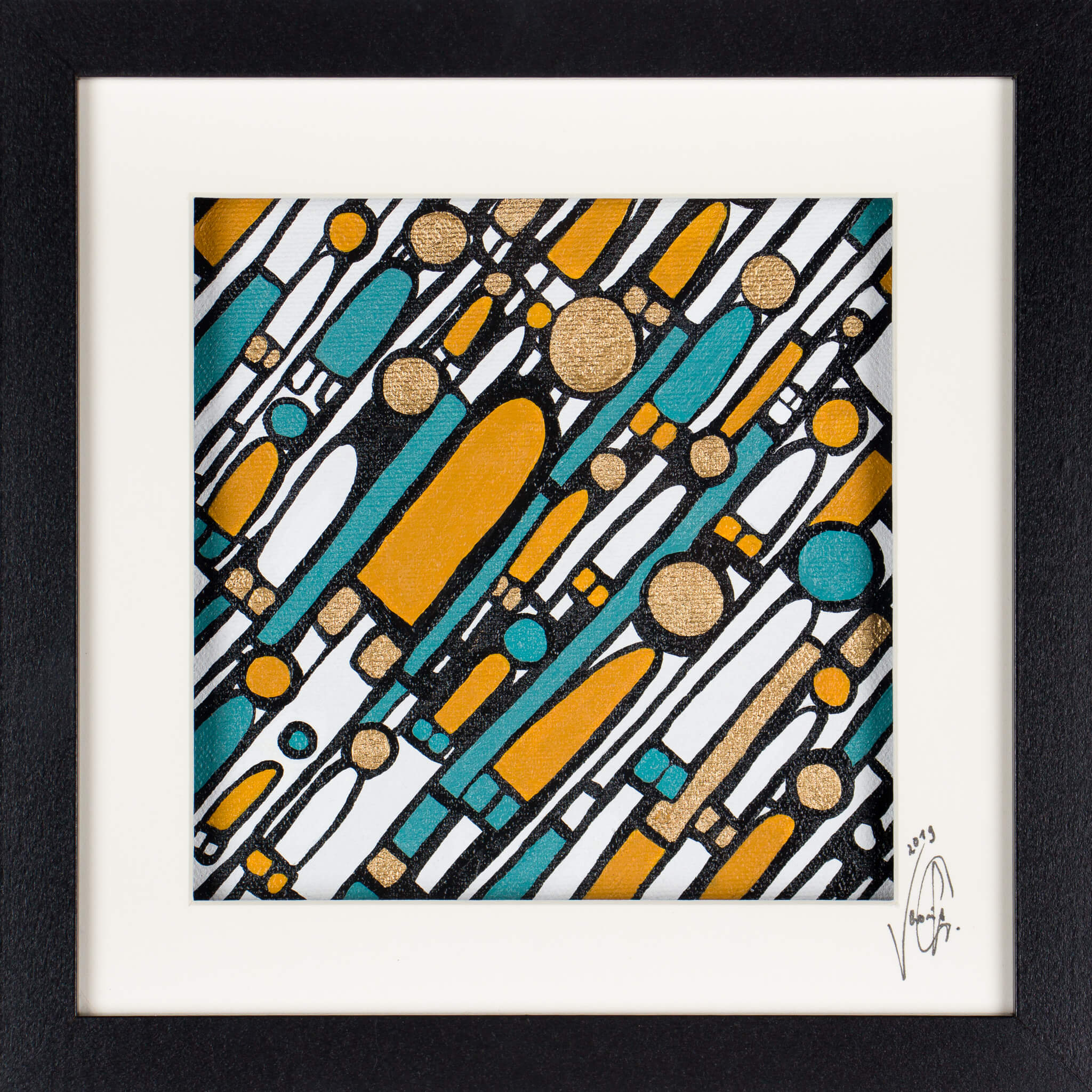 Veronika Spleiss "Nach oben" 2019 20x20 cm, Acryl auf Leinen, Privatsammlung Deutschland