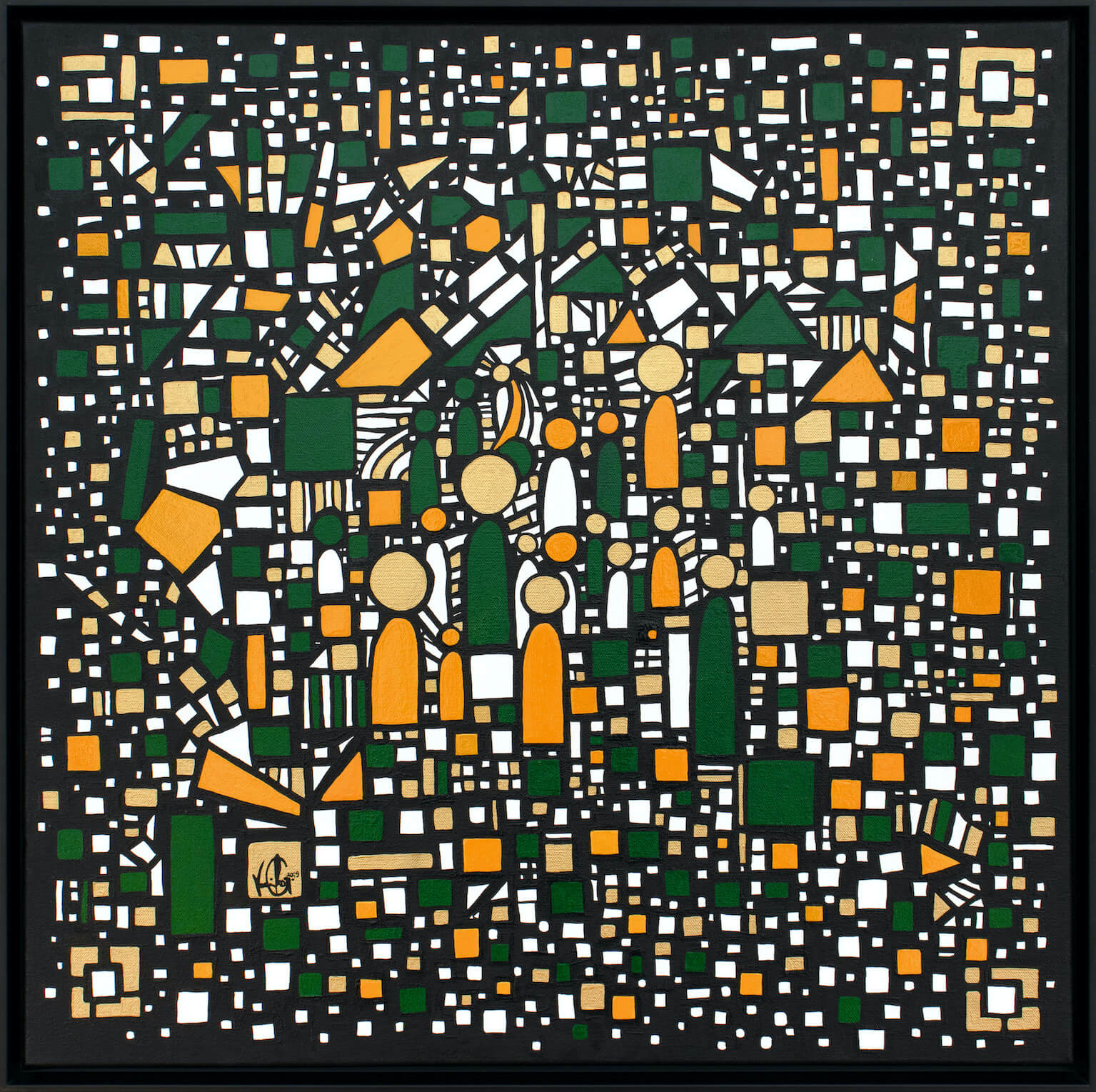 Veronika Spleiss "Erde" 2019 60x60 cm, Privatsammlung Österreich