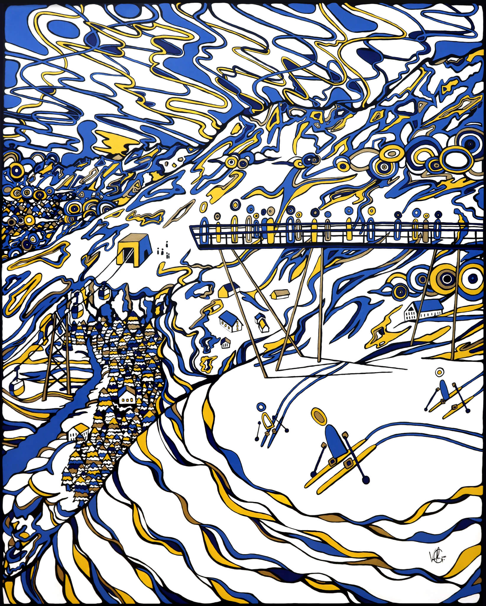 Veronika Spleiss "Vastness Life" 2020 150x120 cm, Acrylic on canvas