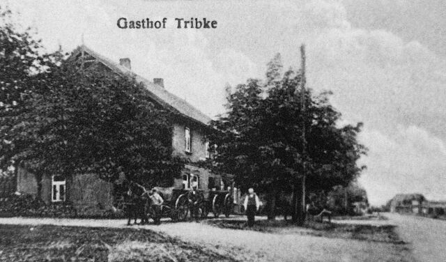 Bahnhofs-Restaurant Johann Tribcke in Kutenholz um 1920