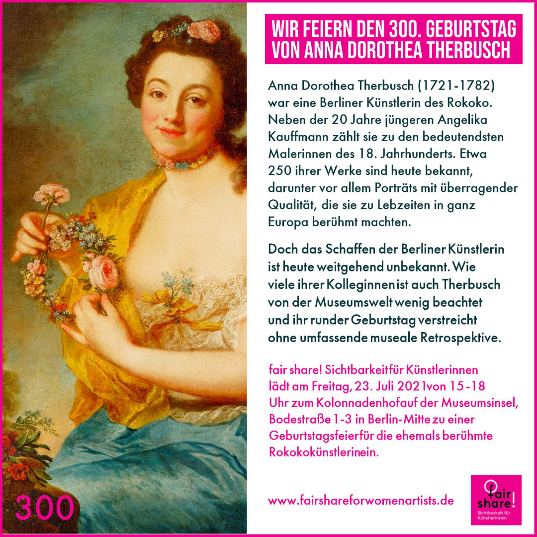 Wir feiern den 300. Geburtstag von Anna Dorothea Therbusch am 23. Juli 2021