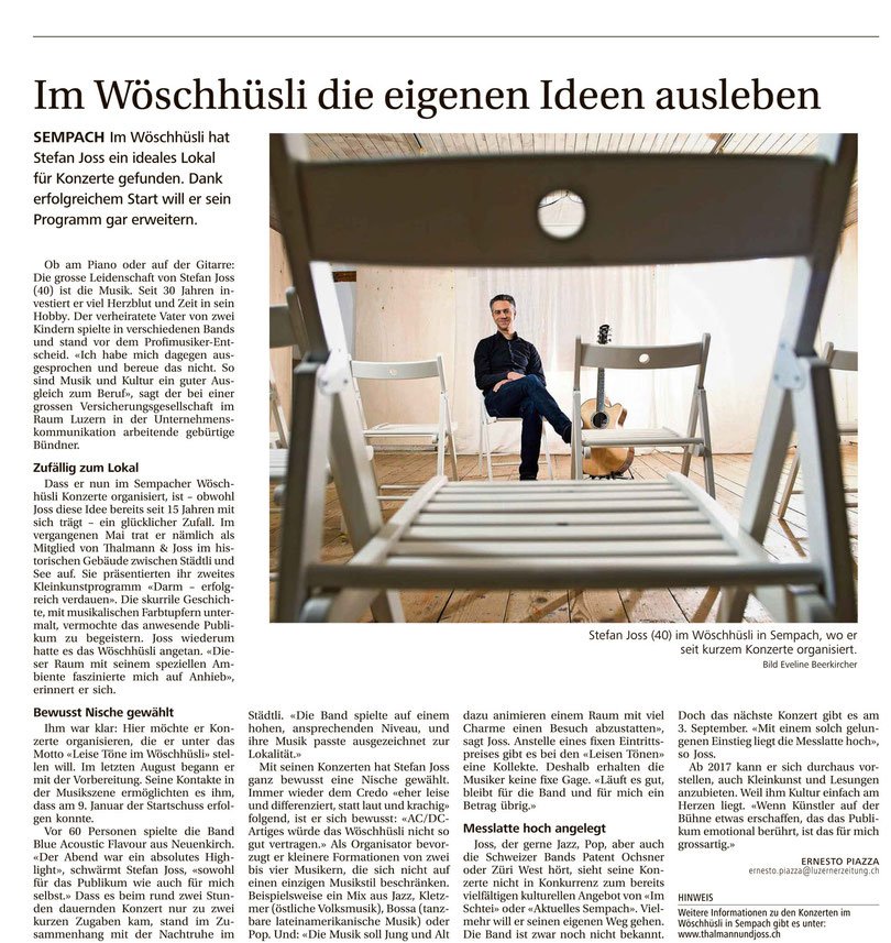12. Februar 2016: Luzerner Zeitung