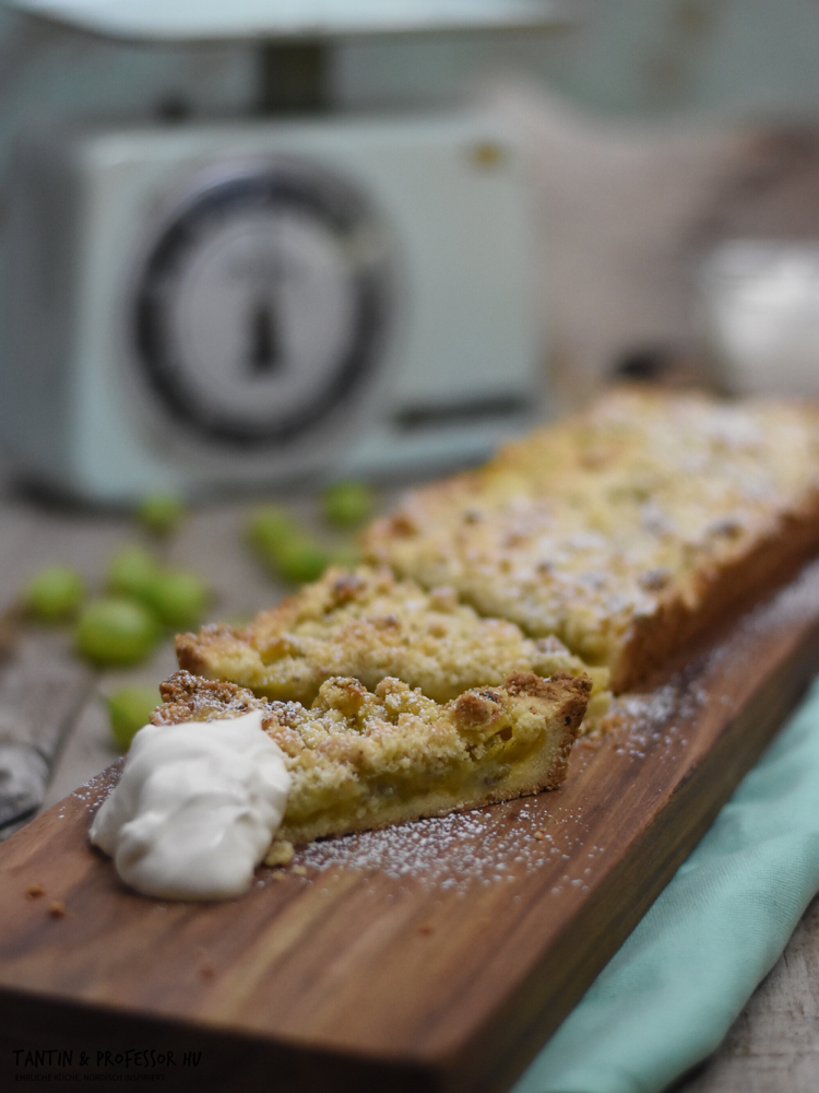 Grüne Stachelbeertarte mit Olivenöl