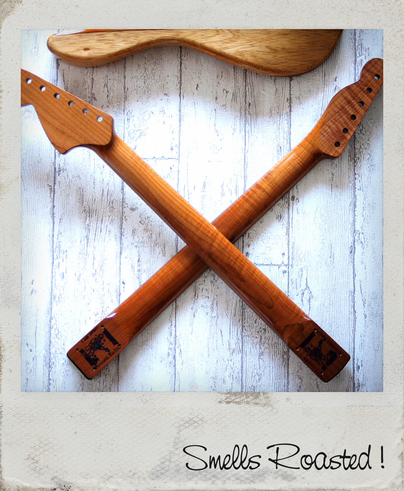 ローステッドカーリーメイプル 指板用材 800 x 103 x 8.7 ローステッドカーリーメイプル 指板用材 800 x 103 x 8.7