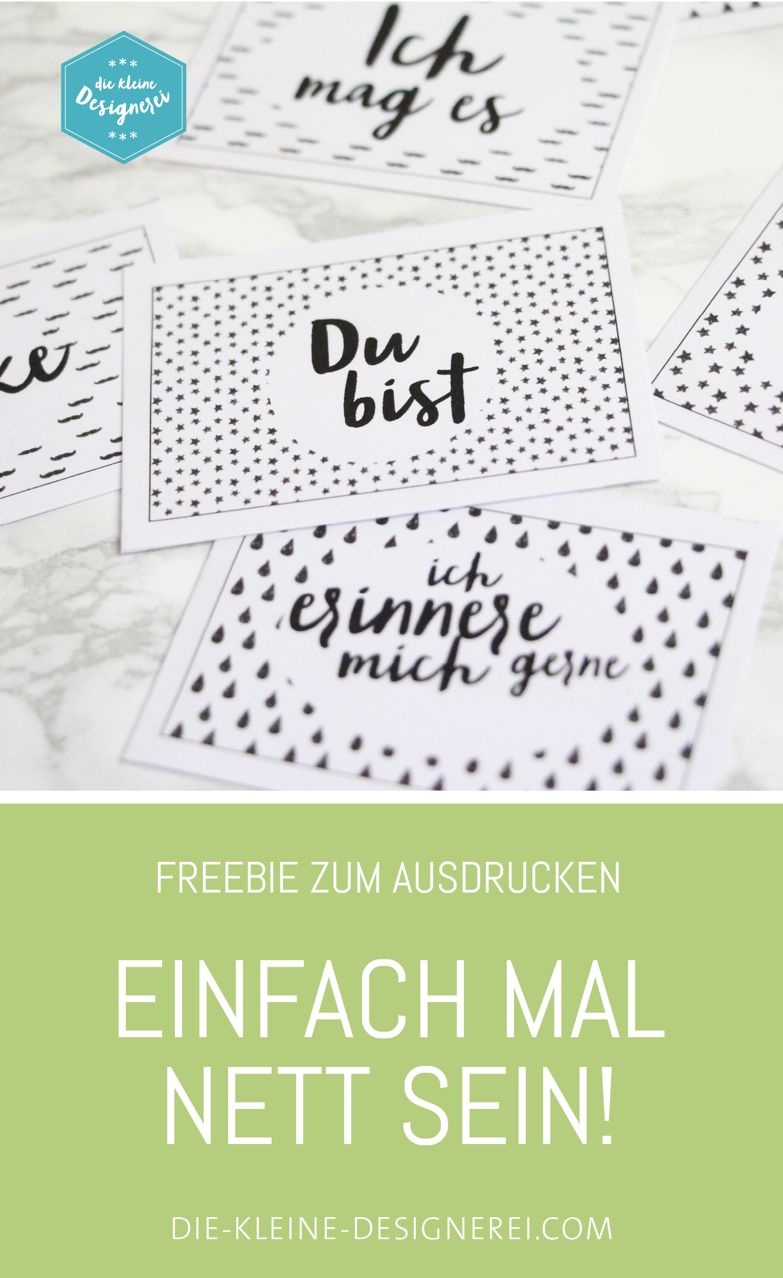 Heute Einfach Mal Nett Sein Mit Kleinen Kartchen Fur Die