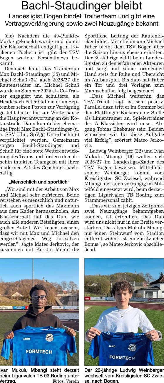 Straubinger Tagblatt vom 22.04.2026
