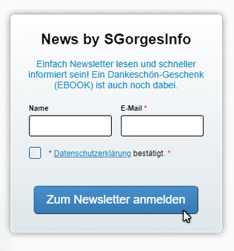 Newsletter anmelden - Steffen Gorges | SGorges.info - Internetdienst | Online-Marketing, Homepage, Webdesign, KMU Beratung Salzwedel 