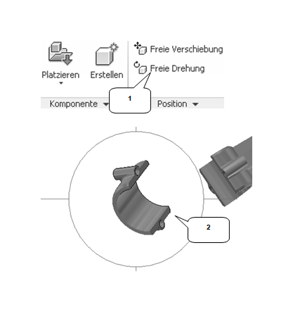 Inventor-  Befehl: Freie Drehung