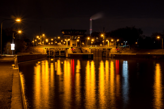 Schleuse Oberhausen Langzeitbelichtung