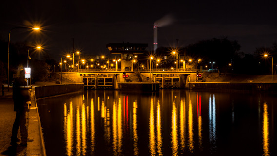 Schleuse Oberhausen Langzeitbelichtung