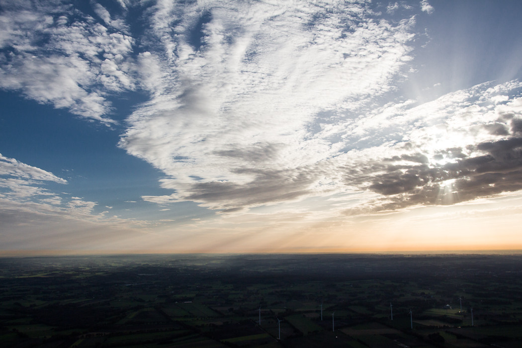 Mit dem Heißluftballon vom Niederrhein nach Westfalen