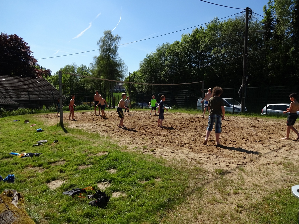 Der Volleyballplatz wurde ebenfalls viel genutzt