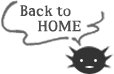 ホームへもどる、ウーパールーパー（アホロートル）のアイコン、Back to home、Axolotl icon.