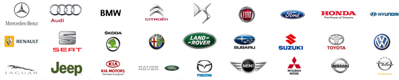 Bild zeigt Logos aller gängigen Fahrzeugmarken.