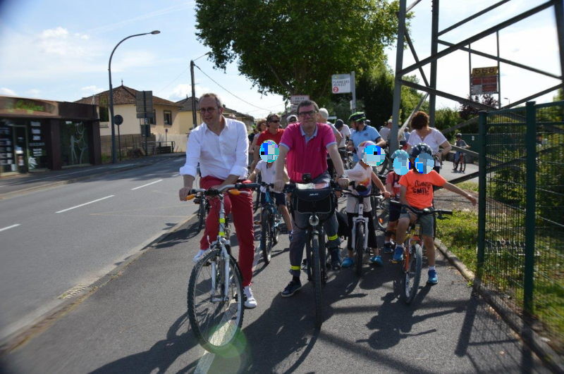 Le cyclotour à la sortie de la voie verte