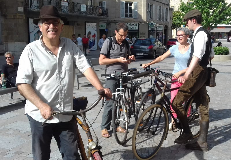 Groupe de vélos vintage