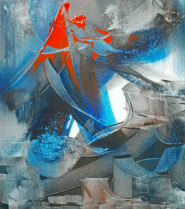 "Galion" Acrylique sur châssis entoilé Mix Premium by Master Toiles format 40 x 40