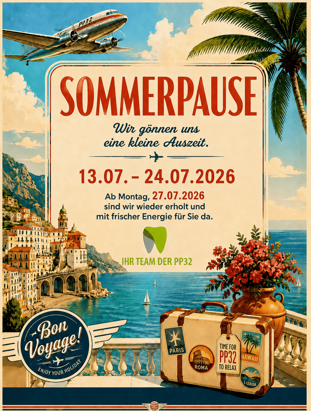 Die Sommerzeit bringt den Sommerurlaub
