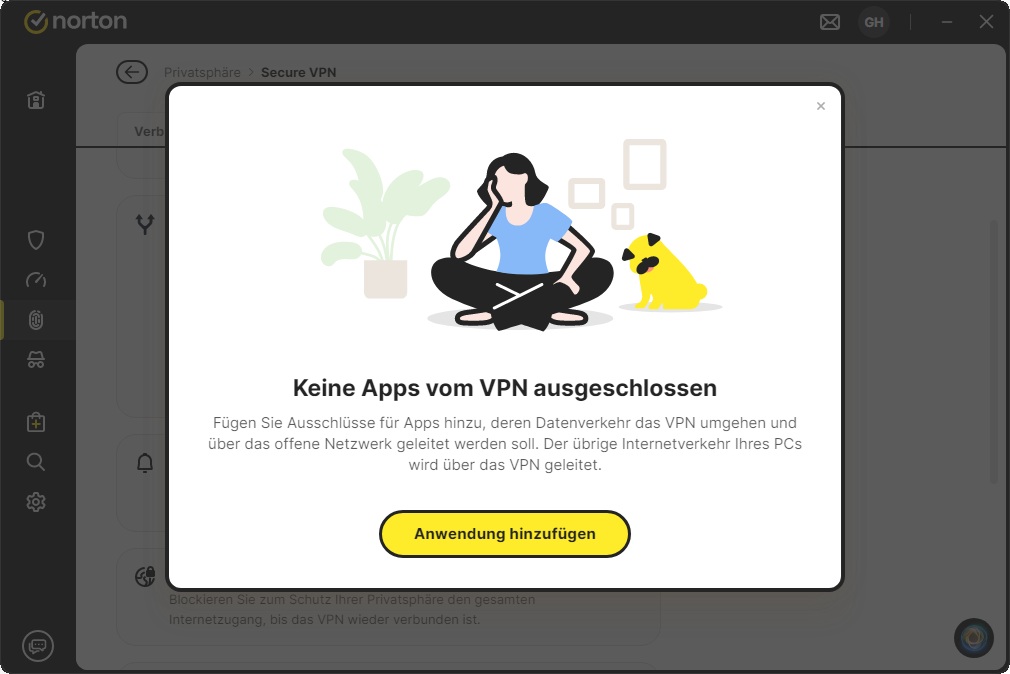Klicken Sie auf "Anwendung hinzufügen".