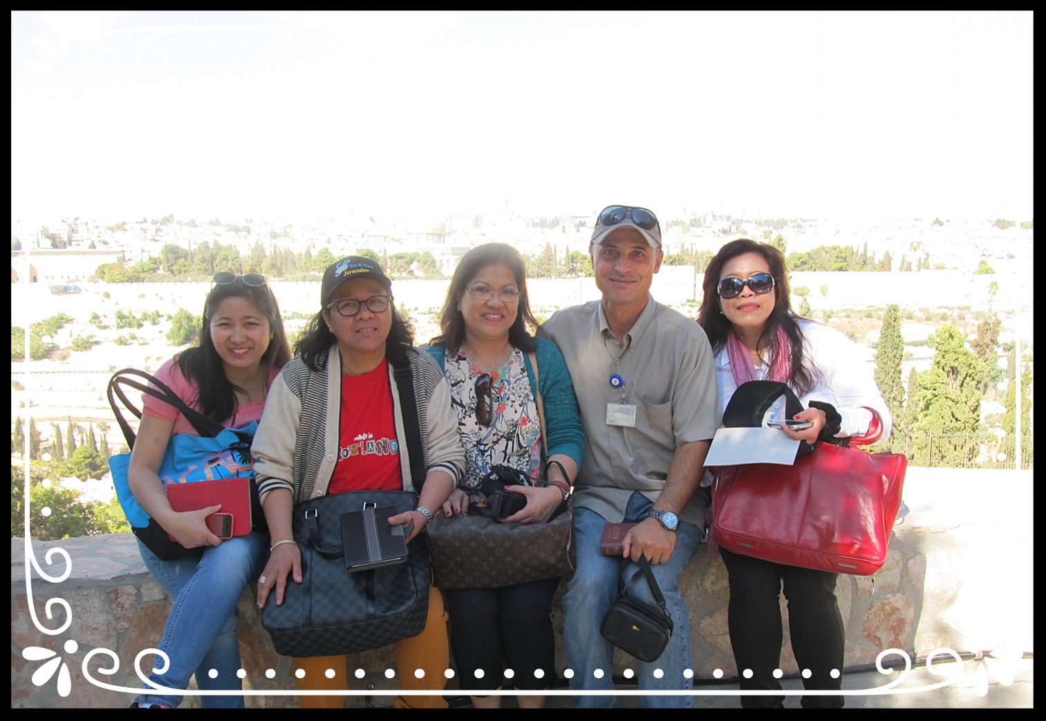  With the Filipino tourists in Jerusalem, 2016
