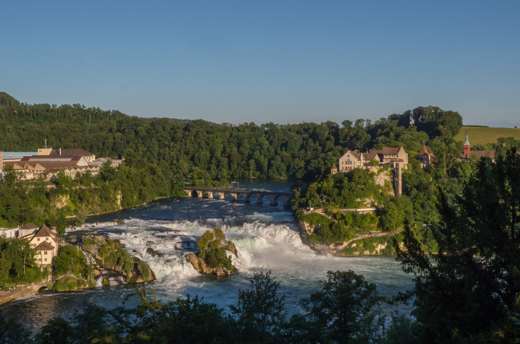 Europes mightiest waterfall: Rheinfall close to Schaffhausen