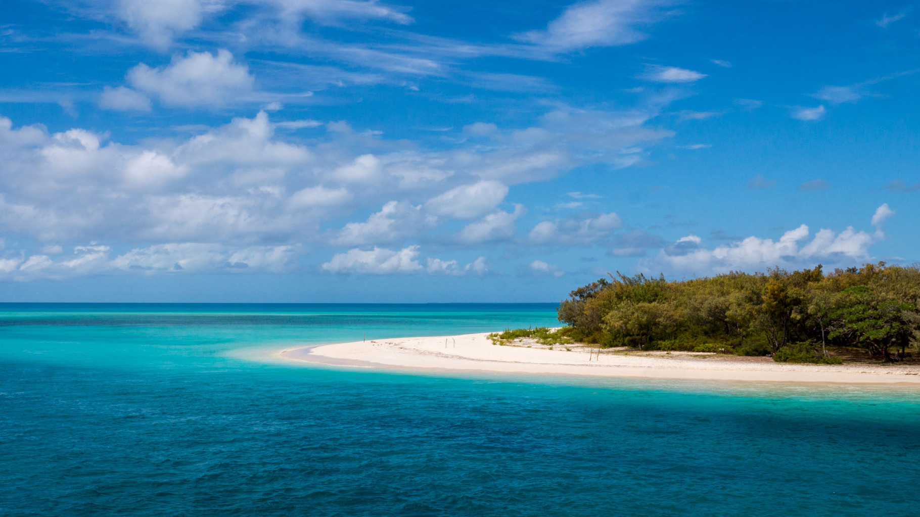 Beach near Lekiny, view from bridge of Mouli, Ouvea