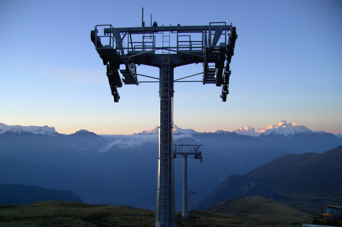 Montage 6-er Sesselbahn Bruchegg - Hohbiel, Belalp
