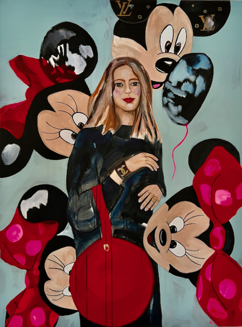 WHAT´S IN YOUR BAG?, acrylic on canvas, 150 x 120 cm