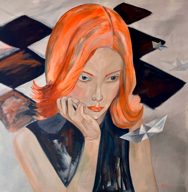 DAYDREAMING II, acrylic on canvas, 80 x 80 cm